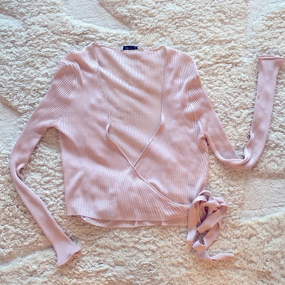Dannijo Pink Wrap Top - Picture 3 of 4
